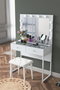 Hanah Home Mesa de Maquillaje con 10 Focos y Puff Blanco BJ164 - 4481